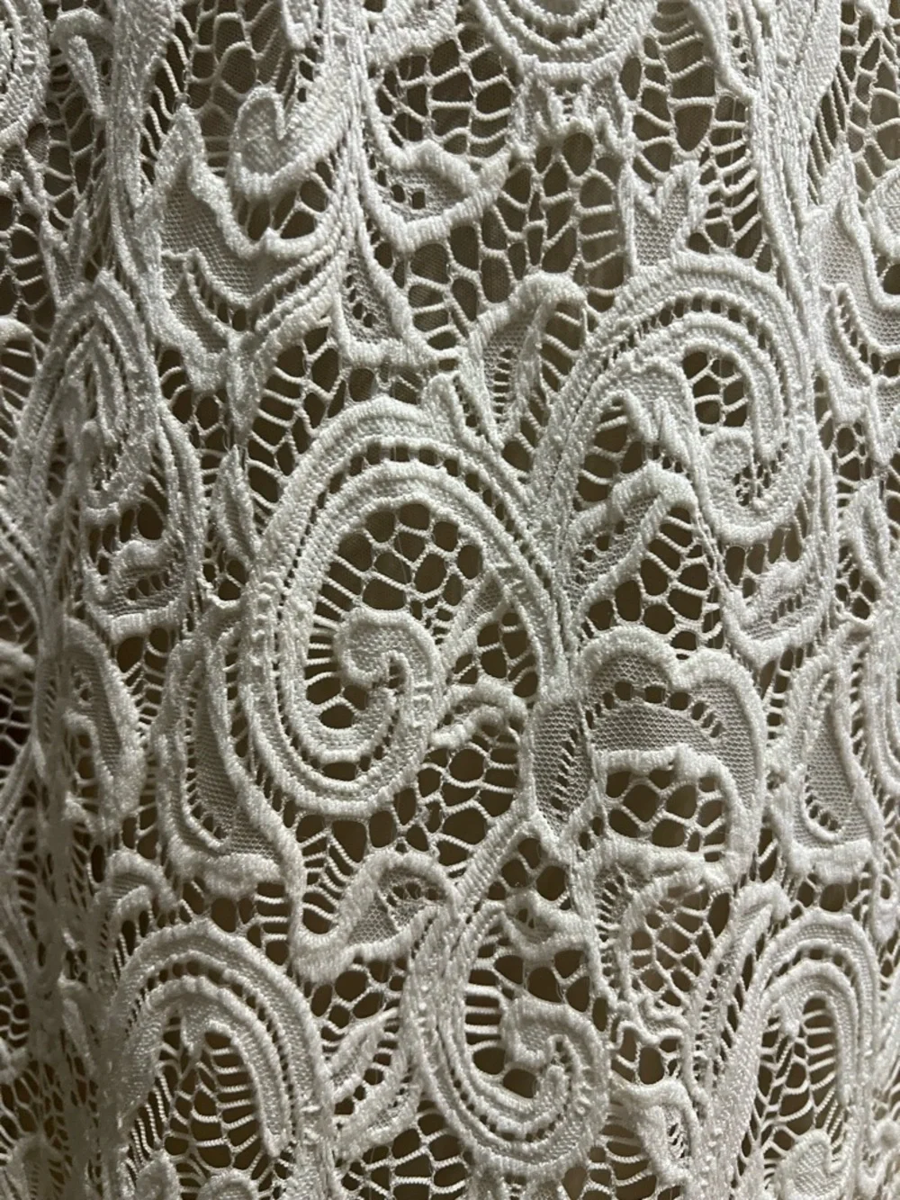 Love fast love hard boho lace white and nude dress size L Bridal Wedding - Picture 9 of 12